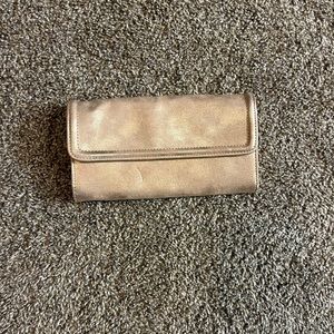 Brand New Distressed Soft Beige Clutch Wallet Never Used